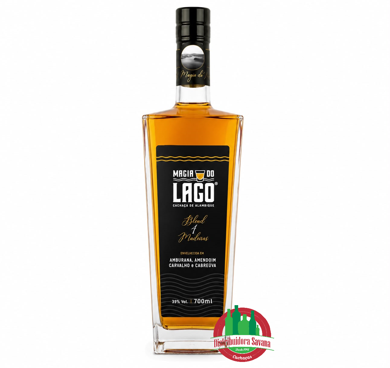 Cachaça Magia Do Lago blend 4 madeiras 700ml